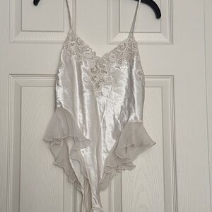 Victoria's Secret White Lace Bodysuit